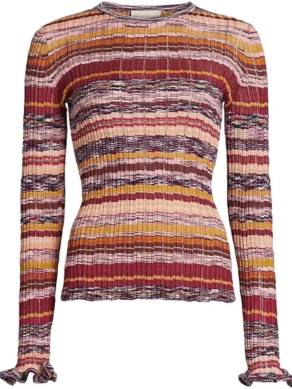 NWT Ulla Johnson Maci Long Sleeve Knit Pullover in Prism - Small